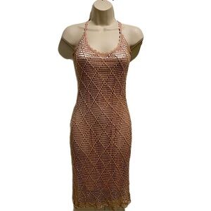 Le Chateau Sleeveless Dress Party Prom Cocktail Wedding Guest, Pink, Sz Small S